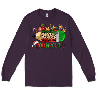 Plum christmas counselor pencil Long Sleeve Tee - FaDigitalArtStudio