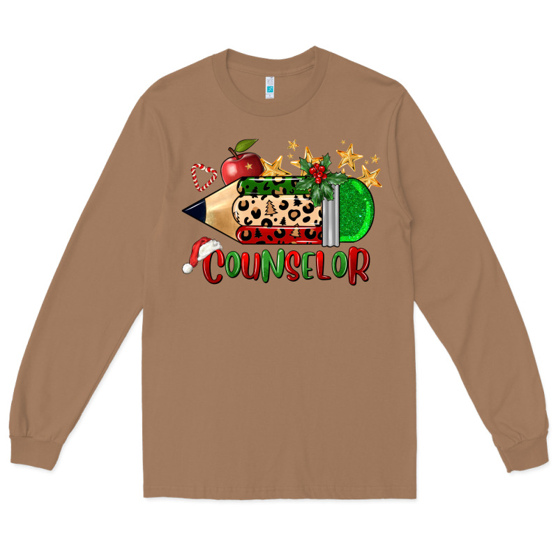 Christmas Counselor Pencil Long Sleeve Tee by FaDigitalArtStudio | Teevron
