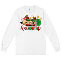 White christmas counselor pencil Long Sleeve Tee - FaDigitalArtStudio