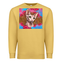 Antique Gold Western Sphynx Cat Premium Sweatshirt - LillyAllenDesigns