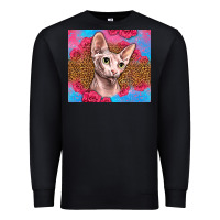 Black Western Sphynx Cat Premium Sweatshirt - LillyAllenDesigns
