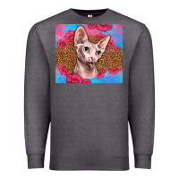 Charcoal Heather Western Sphynx Cat Premium Sweatshirt - LillyAllenDesigns