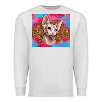 Oatmeal Heather Western Sphynx Cat Premium Sweatshirt - LillyAllenDesigns