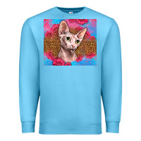 Ocean Blue Western Sphynx Cat Premium Sweatshirt - LillyAllenDesigns