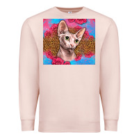 Pale Pink Western Sphynx Cat Premium Sweatshirt - LillyAllenDesigns