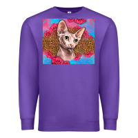 Purple Western Sphynx Cat Premium Sweatshirt - LillyAllenDesigns