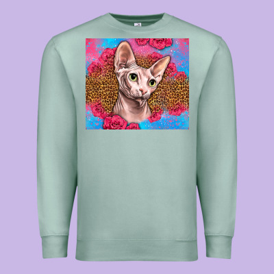 Western Sphynx Cat Premium Sweatshirt Designed By Lillyallendesigns
