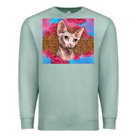 Seafoam Western Sphynx Cat Premium Sweatshirt - LillyAllenDesigns