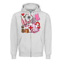 Dove Grey nurse  valentines day love Zipper Hoodie - AdoDesignShop