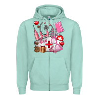 Seafoam nurse  valentines day love Zipper Hoodie - AdoDesignShop