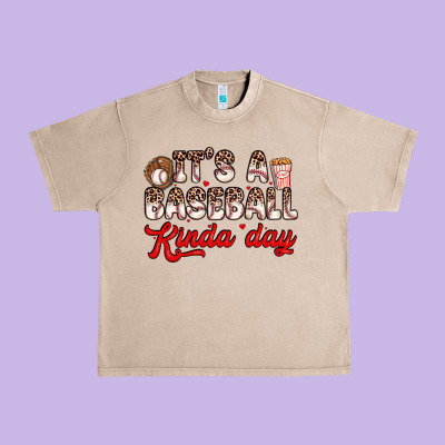 It S A Baseball Kinda Day Urban Heavy Tee Designed By Zillion Design Studio