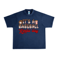 Navy it s a baseball kinda day Urban Heavy Tee - Zillion Design Studio