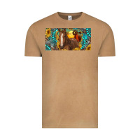 Horse And Desert With Sunflowers Gemstone Vintage Tee | Teevron