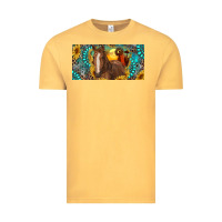 Vintage Mustard horse and desert with sunflowers gemstone Vintage Tee - RanaPortraitStore