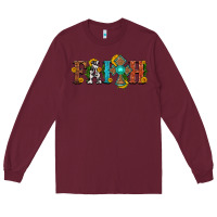 Burgundy faith with cross and sunflower Long Sleeve Tee - HRA Design Shop