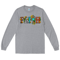 Heather Grey faith with cross and sunflower Long Sleeve Tee - HRA Design Shop