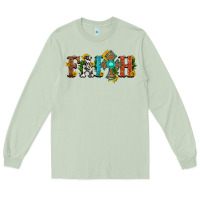 Faith With Cross And Sunflower Long Sleeve Tee | Teevron