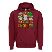 Burgundy mexico chillin' with my gnomies Zipper Hoodie - JahusDesignShop