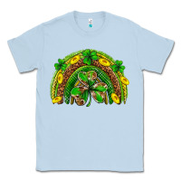 Dusty Blue St. Patrick's Day rainbow Classic Tee - Neo Western