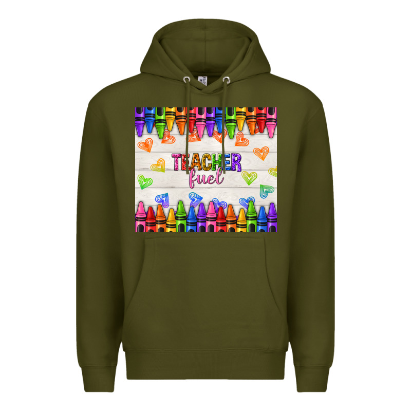 Teacher Fuel Premium Hoodie by NancyCooperArtShop | Teevron