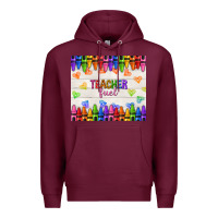 Burgundy teacher fuel Premium Hoodie - NancyCooperArtShop