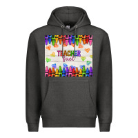 Charcoal Heather teacher fuel Premium Hoodie - NancyCooperArtShop