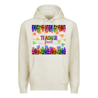 Oatmeal Heather teacher fuel Premium Hoodie - NancyCooperArtShop