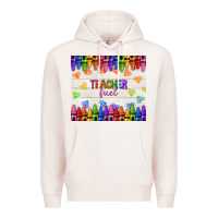 Pale Pink teacher fuel Premium Hoodie - NancyCooperArtShop
