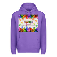 Purple teacher fuel Premium Hoodie - NancyCooperArtShop