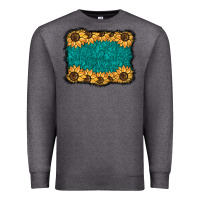 Charcoal Heather sunflower background Premium Sweatshirt - BarkalooDesign