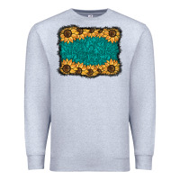 Heather Grey sunflower background Premium Sweatshirt - BarkalooDesign