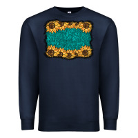 Navy sunflower background Premium Sweatshirt - BarkalooDesign