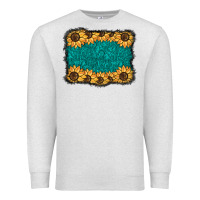 Oatmeal Heather sunflower background Premium Sweatshirt - BarkalooDesign