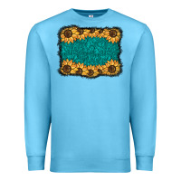 Ocean Blue sunflower background Premium Sweatshirt - BarkalooDesign