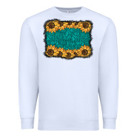 White sunflower background Premium Sweatshirt - BarkalooDesign