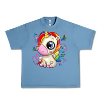 Pebble Blue unicorn Urban Heavy Tee - Zillion Design Studio