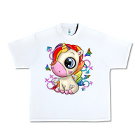 White unicorn Urban Heavy Tee - Zillion Design Studio