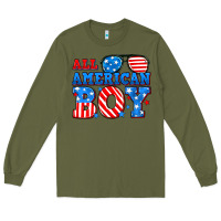 Army Green All American boy Long Sleeve Tee - Neo Western