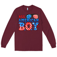 Burgundy All American boy Long Sleeve Tee - Neo Western