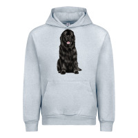 Heather Grey newfoundland dog Urban Hoodie - LillyAllenDesigns
