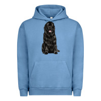 Pigment Pebble Blue newfoundland dog Urban Hoodie - LillyAllenDesigns