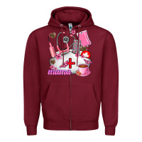 Burgundy Mama Zipper Hoodie - AdoDesignShop