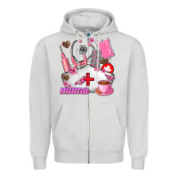 Dove Grey Mama Zipper Hoodie - AdoDesignShop