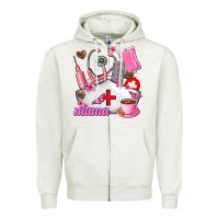 Oatmeal Heather Mama Zipper Hoodie - AdoDesignShop