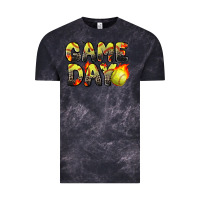 Cloud Black game day softball leopard Vintage Tee - Zillion Design Studio