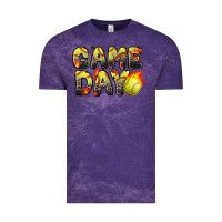 Cloud Purple game day softball leopard Vintage Tee - Zillion Design Studio