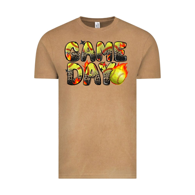 Game Day Softball Leopard Vintage Tee by Zillion Design Studio | Teevron