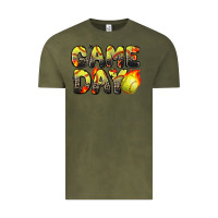 Vintage Olive game day softball leopard Vintage Tee - Zillion Design Studio