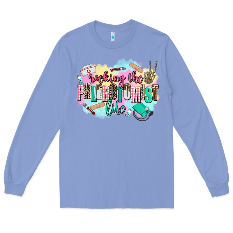 Rocking The Phlebotomist Life Long Sleeve Tee by AdoDesignShop | Teevron