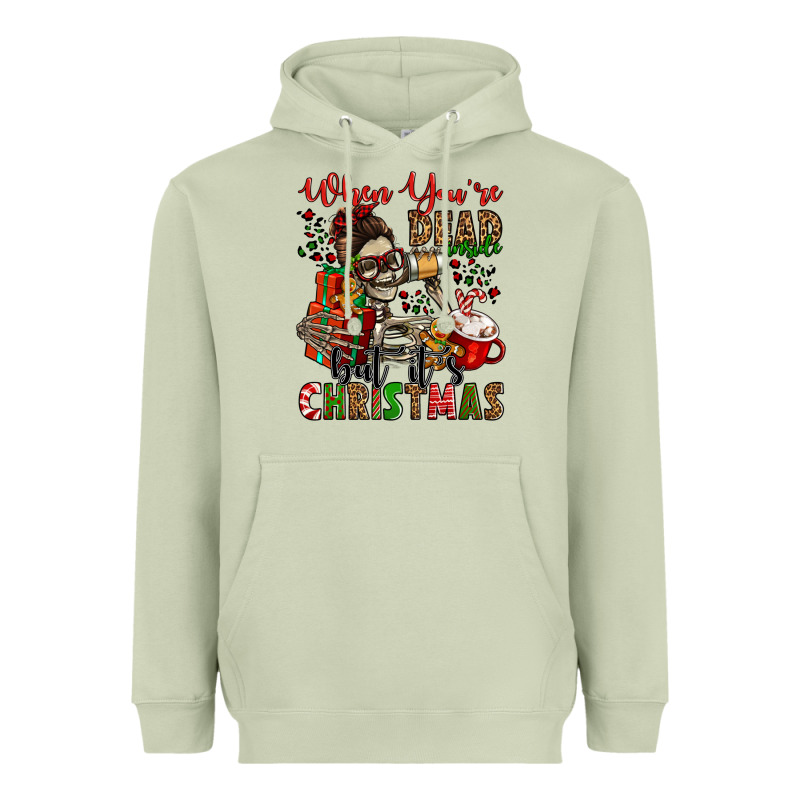When You're Dead Inside But It's Christmas Heavyweight Hoodie by Jasminsmagicworld | Teevron